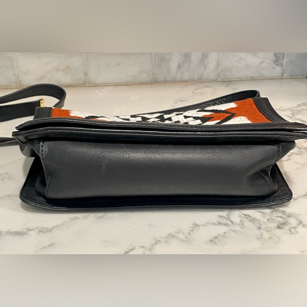 Sam Edelman Embroidered Aztec Leather Adjustable Crossbody Bag - Picture 8 of 9